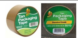 2 New Duck Standard 1.88 Inch x 50 Yard Tan Packing Tape Standard Grade - $9.97
