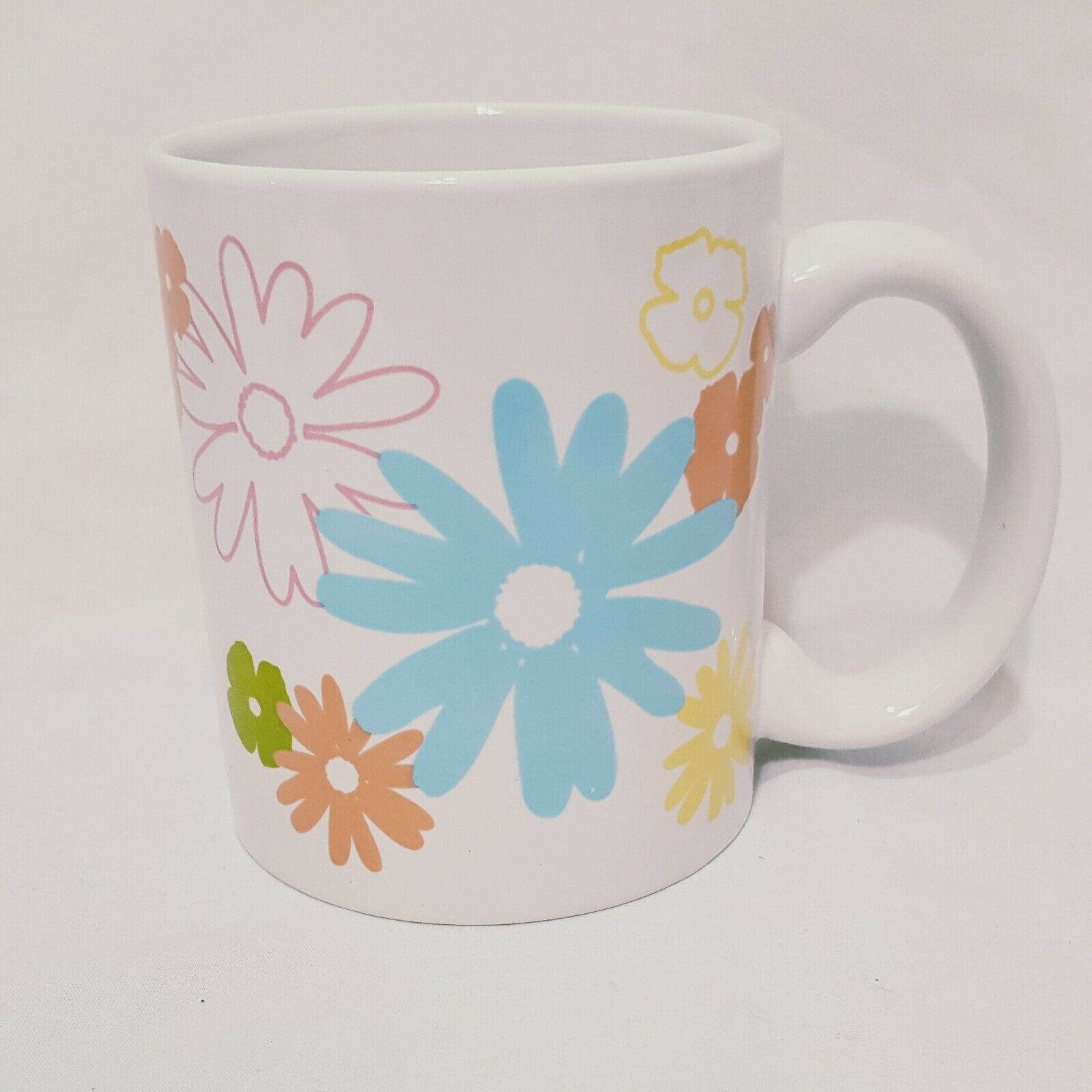 Primary image for Flowers Daisies Coffee Mug 10 oz Cup Floral Pink Blue Green Daisy 