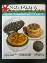 Nostalgia MyMini Limited edition Holiday Christmas personal waffle maker  Santa, Snowflake, Reindeer (Snowflake)