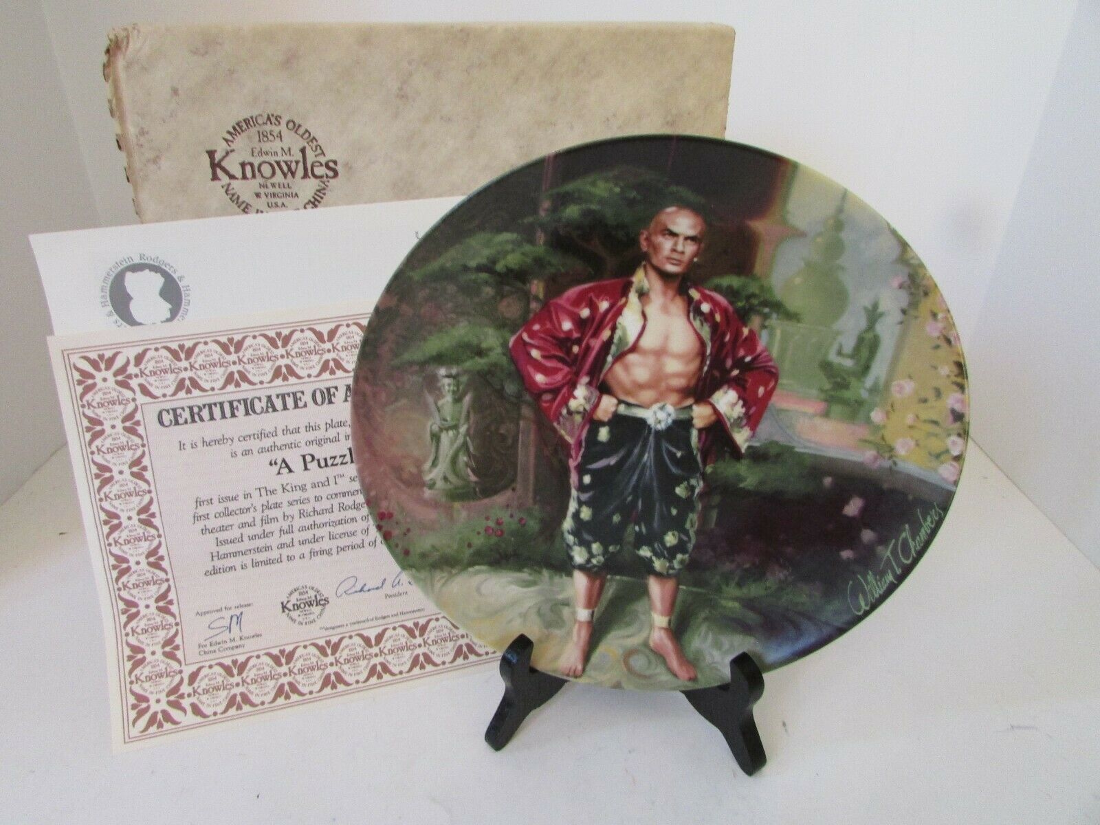 Primary image for KNOWLES COLLECTOR PLATE A PUZZLEMENT THE KING & I SERIES FIRST ISSUE LTD ED COA