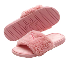 Puma  Big Girls Cool Cat Fluffy Slide Sandals - $24.99