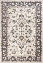 5&#39; X 8&#39; Ivory Or Grey Floral Vines Bordered Area Rug - $197.99