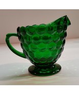 Vintage Anchor Hocking Bubble Green Open Creamer Made from 1934 to 1965 - $8.99