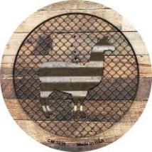 Corrugated Llama on Wood Novelty Metal Mini Circle Magnet (Not Real Wood... - $12.95