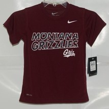 Nike Dry Fit Montana Grizzlies Maroon Size 5 Short Sleeve Tee Shirt image 1