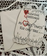 Rare VTG Orig Valentine Card Underpants Pantaloons Pun Anthropomorphic U... - $43.95