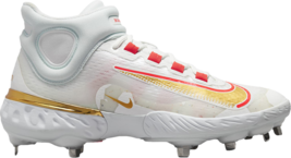  Nike Force Zoom Trout 7 CI3134-602 Red-White Men's Metal  Baseball Cleats 9.5 US