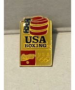Coca Cola USA Olympic Boxing Souvenir Collectable  Pin Hat/ Lapel Barcel... - $7.91
