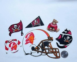 Tampa Bay BUCS VTG NFL Football Fabric Applique Iron Ons, Old Logo, Patchs 6 Pc - $8.00