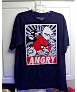 Angry Birds Sz L Mens Black Tee T Shirt Short Sleeve - $11.88