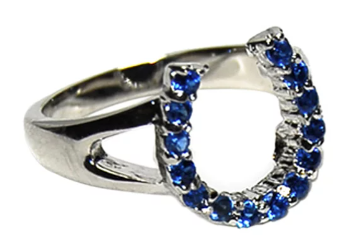 Sapphire horseshoe ring