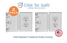 Jool Baby Products Outlet Cover Box for Child Safety (2 Pack) Duplex & Decorator Electrical Outlet