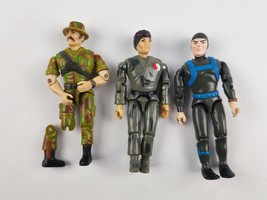 Lot of 3 Lanard Military Gi Joe size Action Figures 1983 Diver Kung Fu Jungle - $11.08