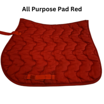 All Purpose English Saddle Pad Red with Pair of Red Polos USED image 1