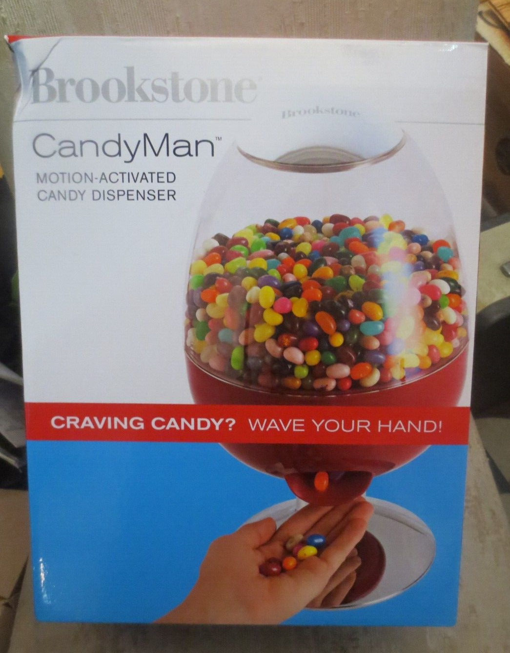 Brookstone Candy Man MotionActivated Candy Dispenser Touch Free in box