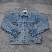 Structure Jacket Mens M Blue Original Outdoor Cotton Denim Full Button T... - $35.62