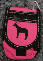 Abetta Nylon Cell Phone Carrier Pink Standing Horse Clip or Belt Use image 1