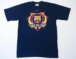 Nike 2006 Barcelona Tour Navy Blue Short Sleeve Tee T Shirt Men&#39;s Small ... - $18.55