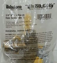 Webstone Valve Innovation Isolator Uni Ball 3/4 Inch Sweat X Flange image 4