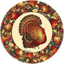 Autumn Turkey 10 9" Luncheon Plates Lunch Fall Thanksgiving - $3.46