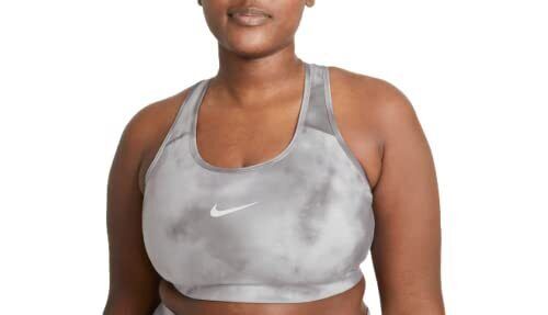 NIKE WOMEN'S SIZE LARGE MED-SUPPORT NON-PADDED SPORTS BRA - GRAY BV3630 084  