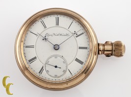 Elgin Antique Open Face Gold Filled Pocket Watch Gr 27 Size 18 15 Jewel - $1,038.41
