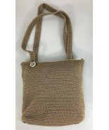 The Sak Light Brown Tan Crochet Shoulder Bag Handbag Purse Handmade  - $28.91