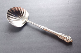 Grande Baroque by Wallace Sterling Silver Shell Casserole Serving Spoon - $79.20