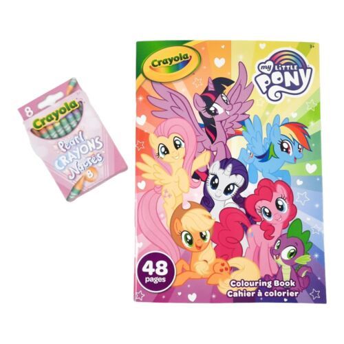 my little pony 48 page coloring book with pearl crayola crayons mlp tear share