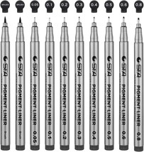 PANDAFLY Black Micro-Pen Fineliner Ink Pens - Precision Multiliner Pens  Micro Fine Point Drawing Pens for Sketching, Anime, Manga, Artist  Illustration, Bullet Journaling, Scrapbooking