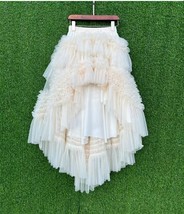 BLACK High Low Tulle Skirt Holiday Skirt Outfit Hi-lo Layered Tulle Skirt Plus image 9