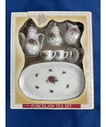Greenbrier International Floral 8 Piece Porcelain Miniature Tea Set - $17.81