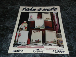 Take a Note Leaflet 5 by Raindrops cross stitch - $2.99