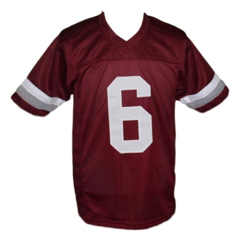 ac slater #6 bayside saved by the bell new men football jersey maroon any size
