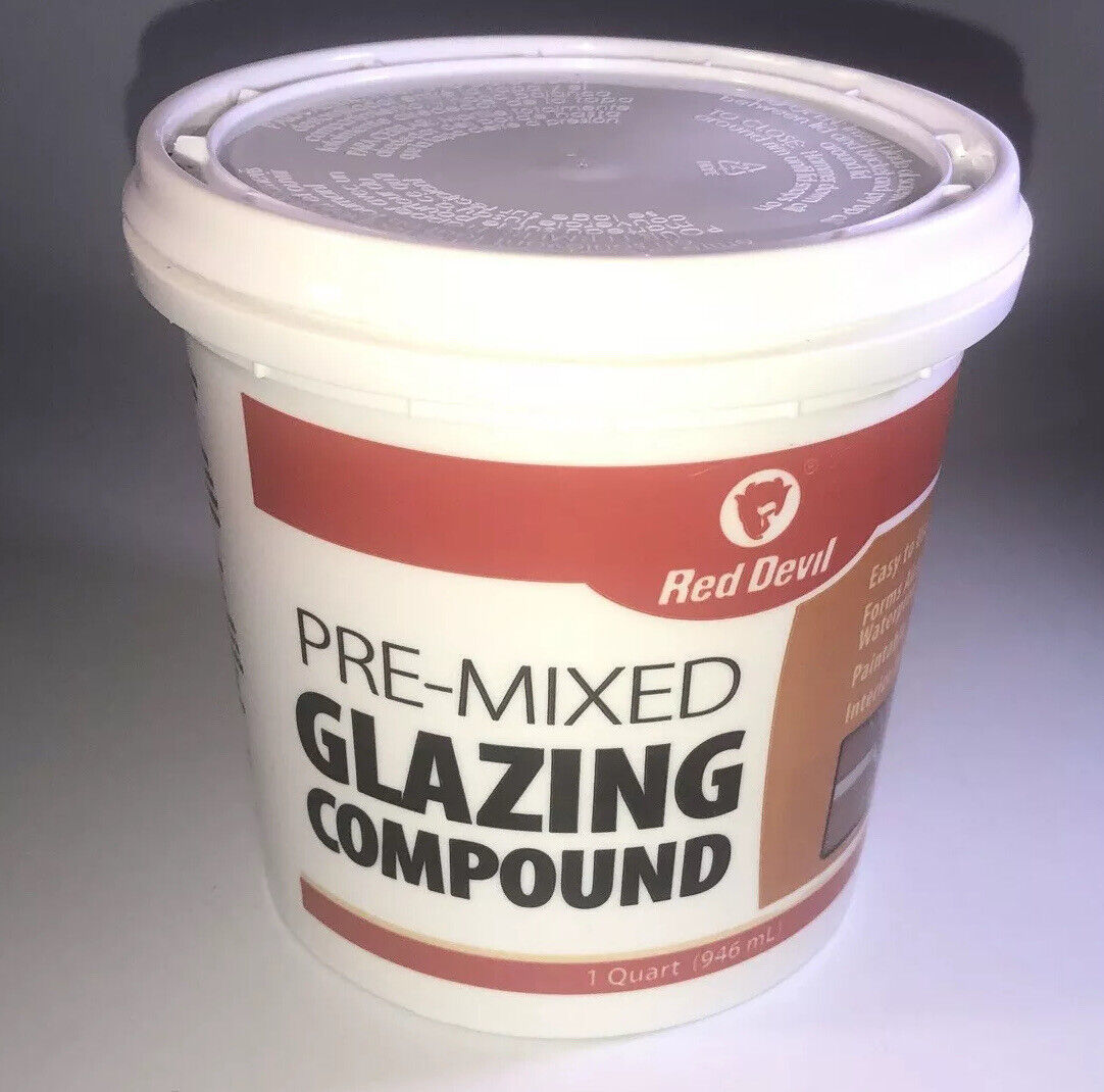 Red Devil 0664 Glazing Compound, 1 Quart, White