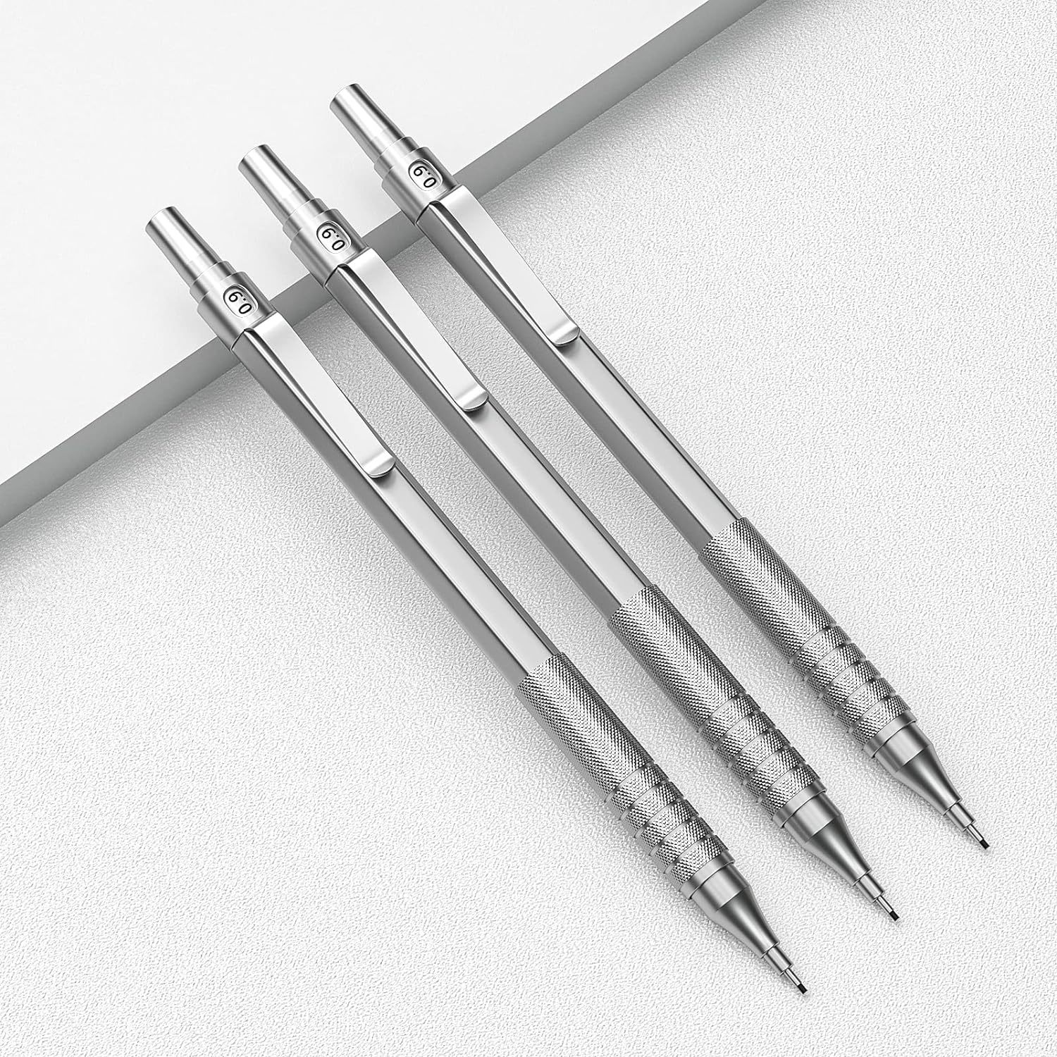 Nicpro 0.5 mm Mechanical Pencils Set with Case, 3PCS Professional Meta