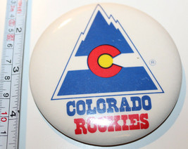 Colorado Rockies NHL Vintage Collectible Pin Button Made in Canada 3 3/8&quot; - $18.19