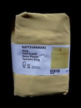 Ikea Nattsvarmare King Duvet Cover w/2 Pillowcases Bed Set 100% Cotton Yellow - $69.27