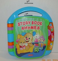 Fisher PrIce Story Book Rhymes Musical Book Lights and 6 Songs Blue - $13.37