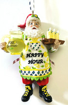 SANTA SERVING LEMONADE Happy Hour Santa Christmas Ornament by Kurt Adler - $18.37