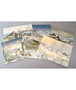 Note Greeting Cards 6 Assorted Winter Scenes Blank Inside Germany Signed... - $22.00
