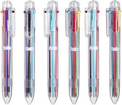 4 Pack 0.5mm 6-in-1 Multicolor Ballpoint Pen - Best for Smooth  Writing-Retractab