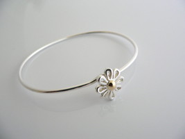 Tiffany &amp; Co Silver Gold Daisy Bangle Bracelet Nature Flower Garden Love... - $398.00
