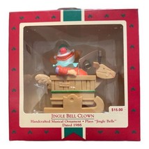 1988 Hallmark Christmas Ornament Jingle Bell Clown Plays Jingle Bells - $8.99