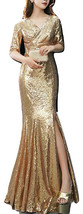 GOLD Sequin Maxi Dress High Waist Side Slit Sequin Dress Wedding Dress Plus Size