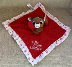 My First Rudolph The Red Nosed Reindeer Christmas Lovey Blanket Baby Rattle Nwt - $19.99
