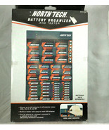 North Tech  Battery Organizer and Tester Store and Test 53 Batteries NOS - $18.69