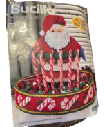 Bucilla plastic Canvas Santas Candy Cane Rack Candy Dish #61254 - $14.98