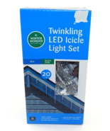 Winter Wonder Lane Blue Twinkling LED Icicle Light Set 20-Lights - $23.50