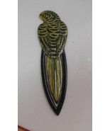 Vintage Enamel Parrot Bird Bookmark - $19.79